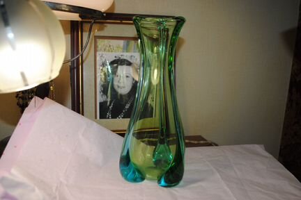 Винтажные вазы чешское стекло 70-80 гг