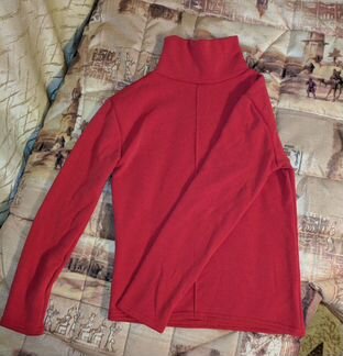 Красная женская блузка с длинным рукавом, M