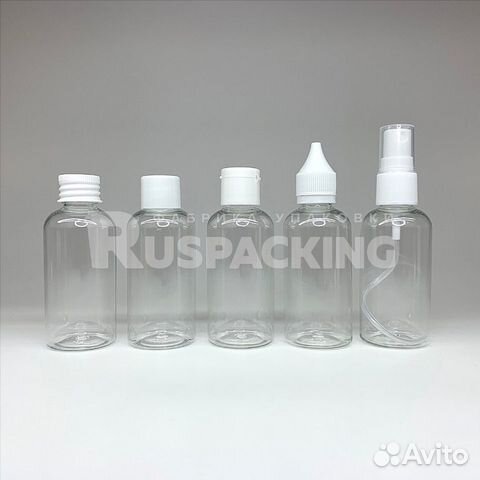 Флакон пэт 60мл с распылителем флип-топ крышкой