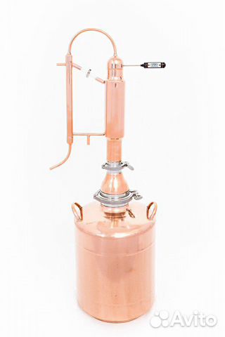 Колонный самогонный аппарат Медный 20л кламп 4