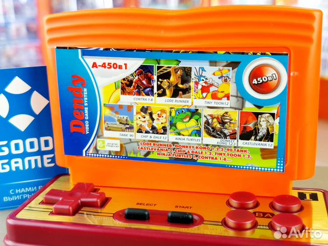 Денди 8-bit. Картридж 450 в 1 Сборник игр. Новый