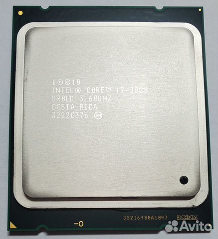 Core i7-3820 4ядра 8потоков LGA-2011 3.6GHz