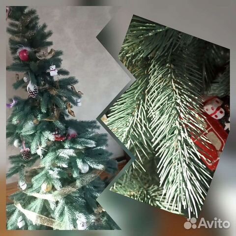 Елка искусственная 180, голубая, литая