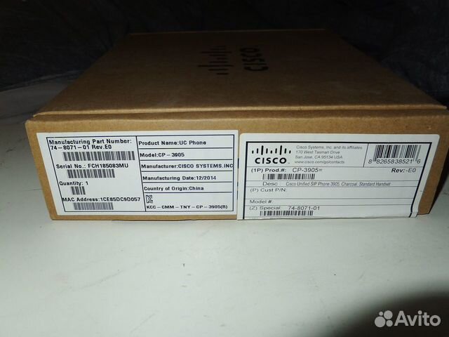 Продам IP телефон Cisco CP-3905 новый в упаковке