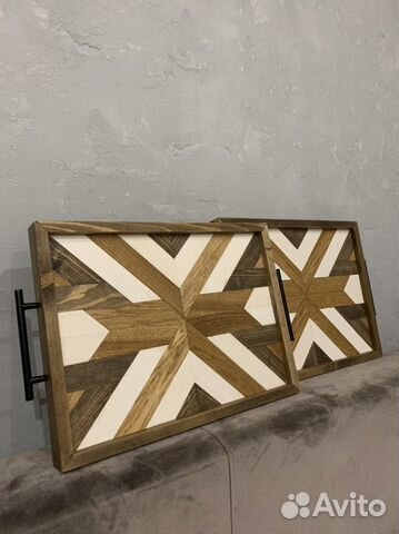 Поднос деревянный панно