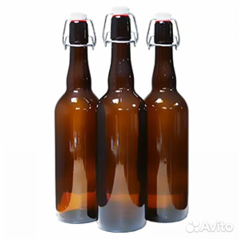 Бутылка с бугельной пробкой, (корич) 0,5 л