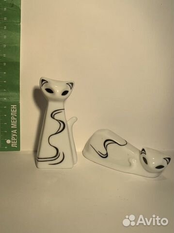 Статуэтки фарфоровые «Кошки» 2 шт