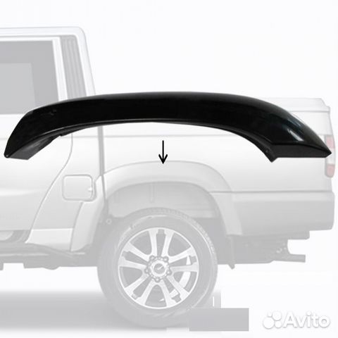 Накладка молдинг заднего крыла Пикап верхняя