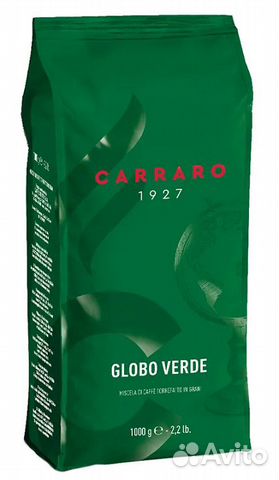 Кофе зерновой Carraro Globo Verde 1 кг