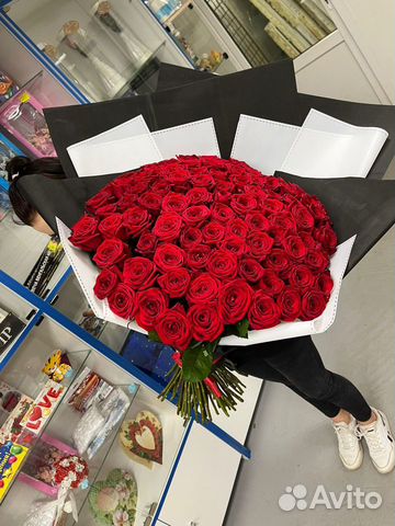 Розы 101 штука 70 см
