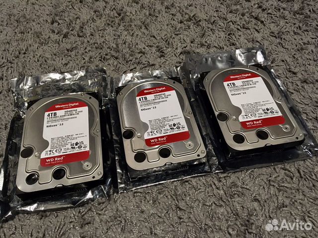 Жесткий диск WD Red 4TB NAS 256mb Кэш 3шт