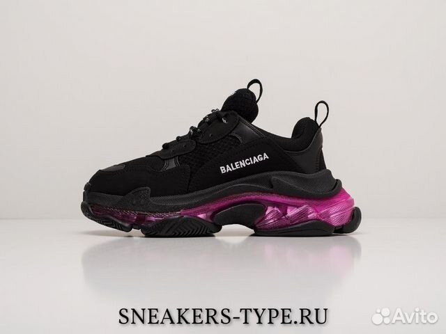 Balenciaga Triple-S Clear Sole Black Pink Neon