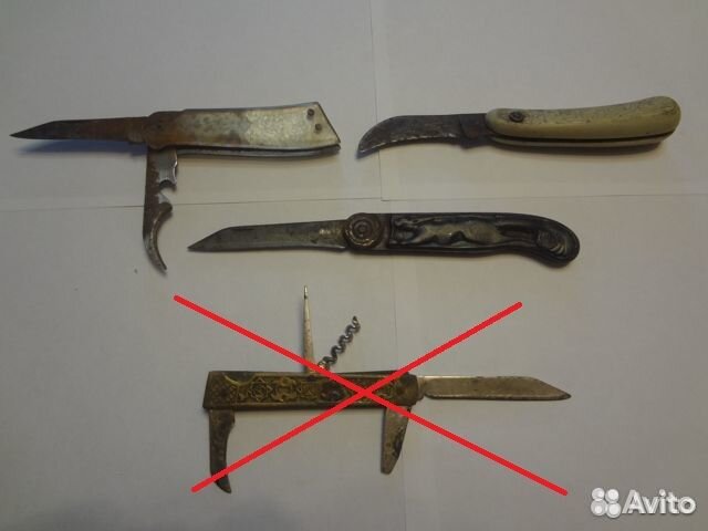 Складные ножи, бритвы времён СССР