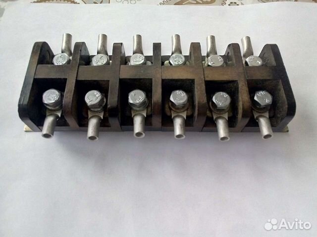 Клеммный блок кв63-6 с наконечниками квт 6-6-4
