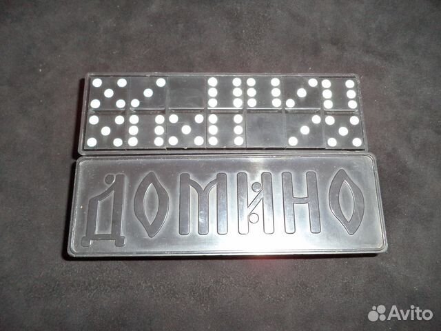 Домино, футляр с домино для игры. Состояние новое