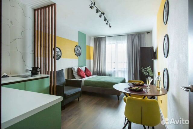 

Квартира-студия, 27 м², 3 кровати