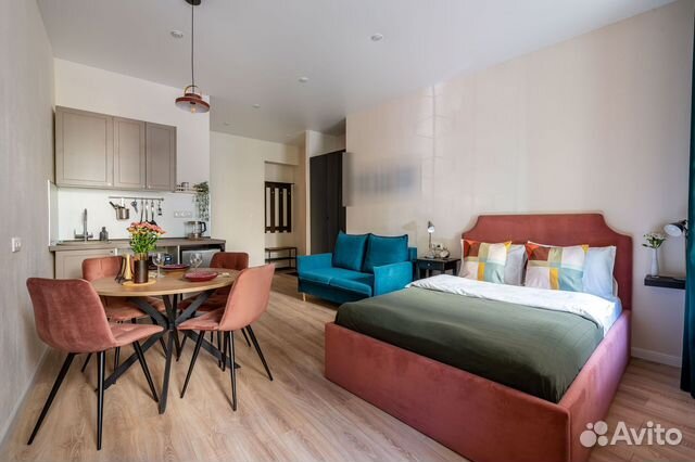 

Квартира-студия, 27 м², 2 кровати