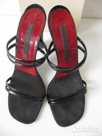 Vicini босоножки оригинал Италия, черные лак, р.40