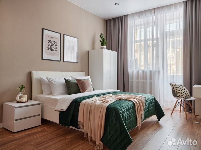 

1-к. квартира, 36 м², 2 кровати