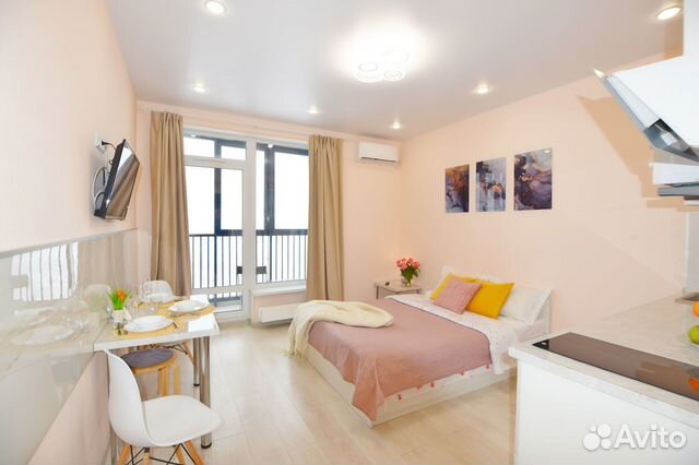 

Квартира-студия, 27 м², 2 кровати