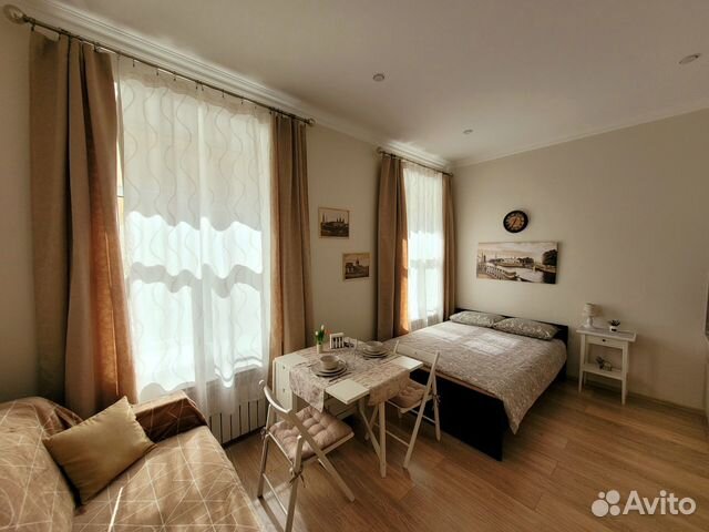 

Квартира-студия, 27 м², 2 кровати