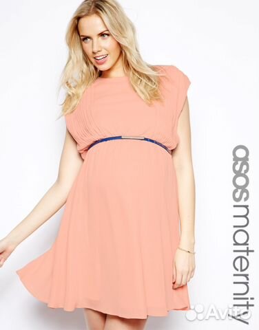 Синее Новое платье для беременных asos 48 раз