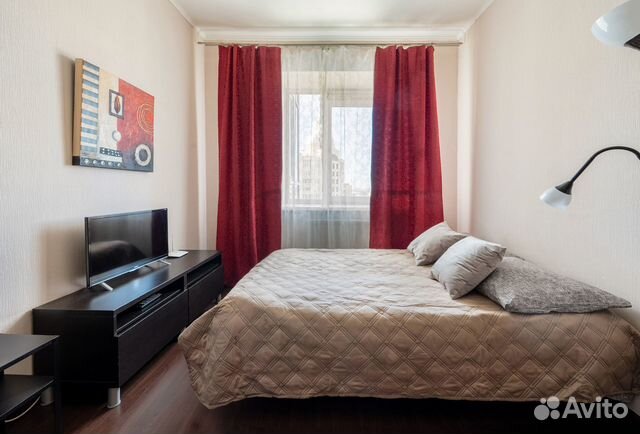 

1-к. квартира, 44 м², 2 кровати