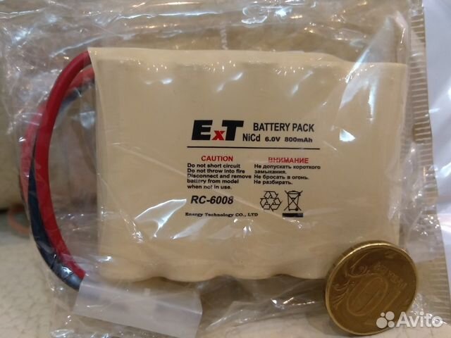 NiCd аккумулятор ET RC-6016 6V 1600mAh