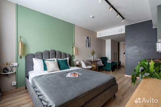 

Квартира-студия, 28 м², 2 кровати