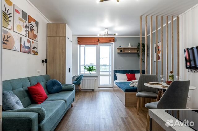 

Квартира-студия, 36 м², 2 кровати