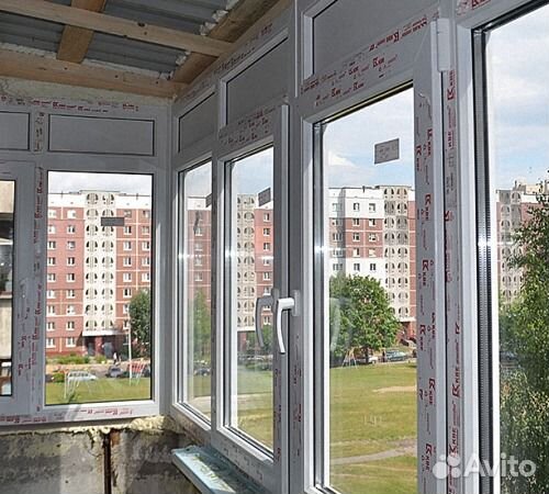 Пластиковая балконная рама 4012*1420 rehau купить в республи.