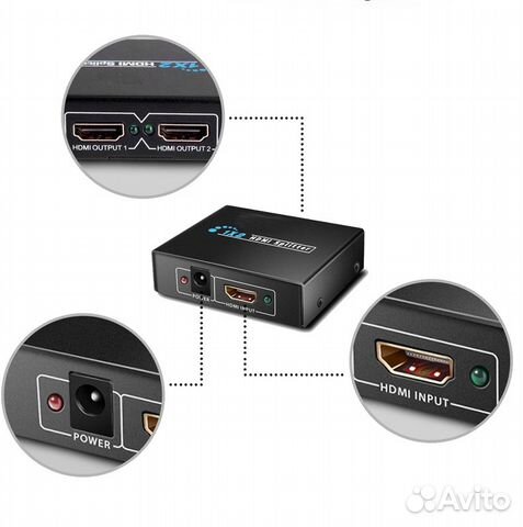 Сплиттер делитель hdmi 1x2 / 1x4 / 1x8
