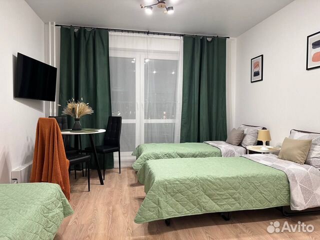 

Квартира-студия, 28 м², 3 кровати