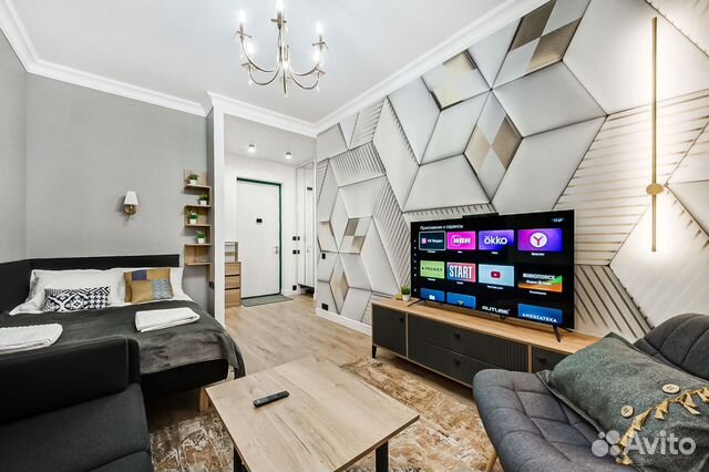 

1-к. квартира, 42 м², 2 кровати