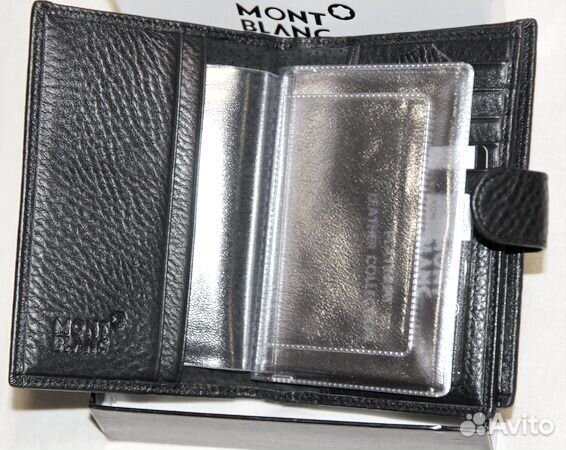 Кожаное портмоне Montblanc авто-деньги-паспорт Кожаное портмоне Montblanc авто-деньги-паспорт