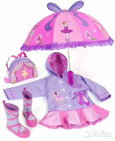Плащ дождевик, сапоги, зонт Балерина, Kidorable/Ки Плащ дождевик, сапоги, зонт Балерина, Kidorable/Ки