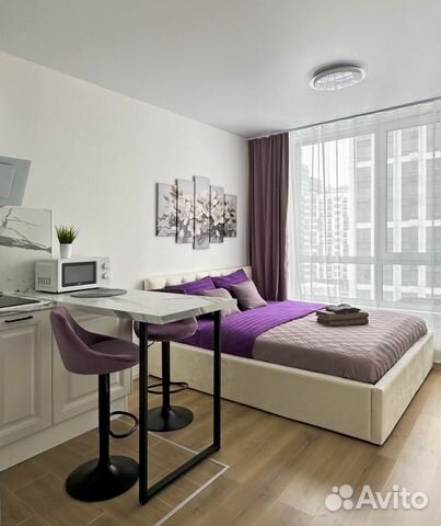 

Квартира-студия, 30 м², 1 кровать