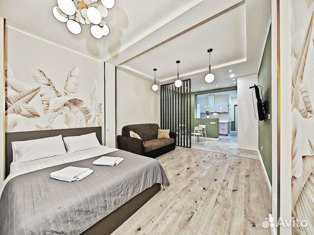 

Квартира-студия, 40 м², 2 кровати