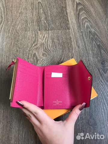 Кошелек Louis Vuitton victorine ярко-розовый мал