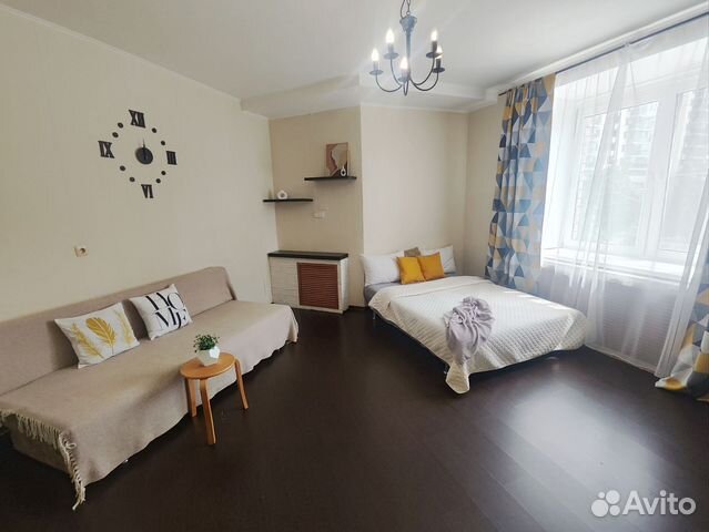 

1-к. квартира, 44 м², 2 кровати