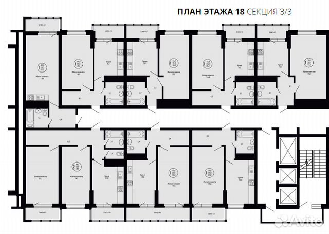 2-к квартира, 58.8 м², 7/24 эт.