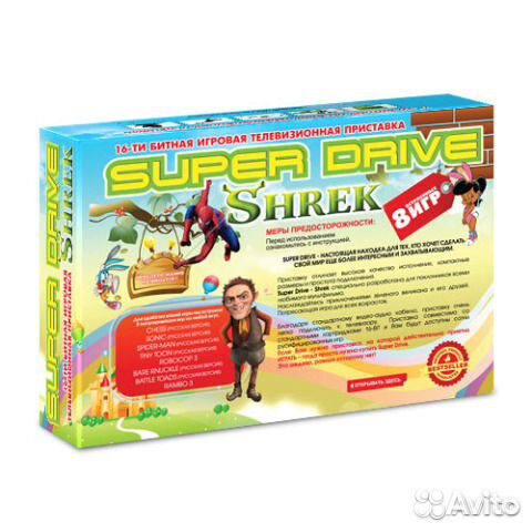 Sega Super Drive Shrek (8-in-1) Новые магазин Sega Super Drive Shrek (8-in-1) Новые магазин