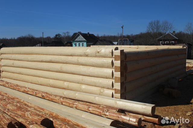 Сруб дома 4х6м +вынос под открытую веранду 2 метра Сруб дома 4х6м +вынос под открытую веранду 2 метра