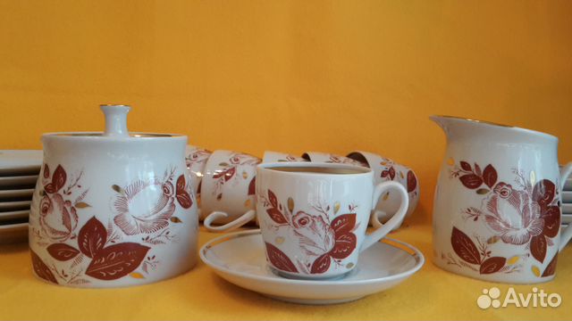 Кофейный фарфоровый сервиз Вербилки новый Кофейный фарфоровый сервиз Вербилки новый