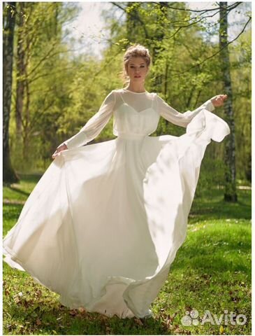 Свадебное платье в стиле ампир рустик 42