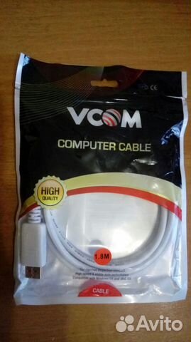 Кабель miniDisplayPort - DisplayPort M 1.8 метра