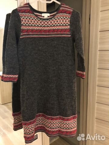 Платье шерстяное 44 Monsoon серое