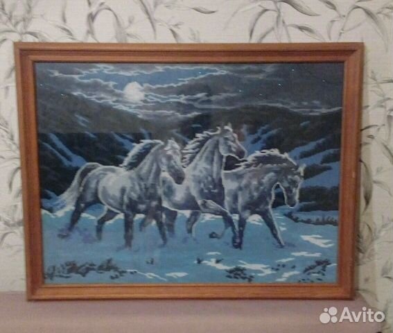 Вышивка ручной работы 70*53 см Вышивка ручной работы 70*53 см
