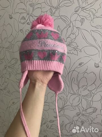 Шапка зимняя детская с помпоном