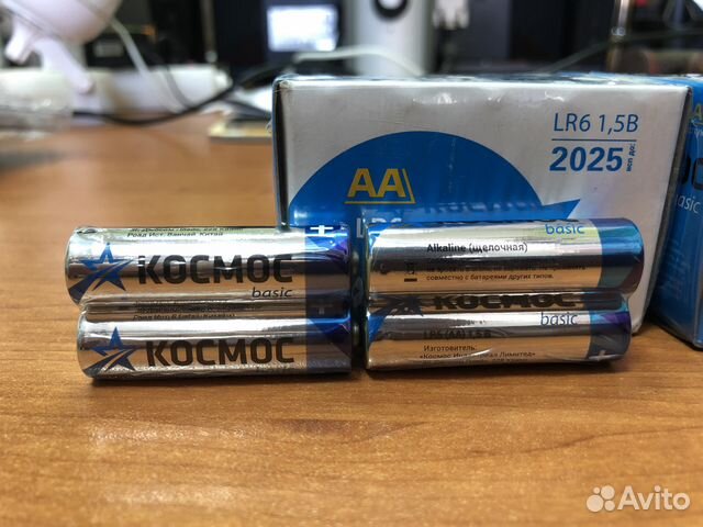 Новые алкалиновые батарейки Космос аа (LR6)